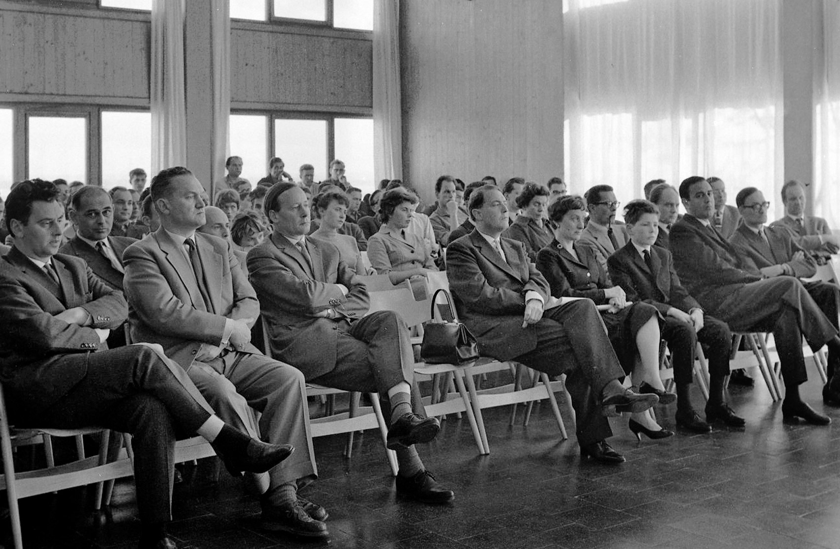 Ceremony on the occasion of the expansion of the GSS board, April 1958 
