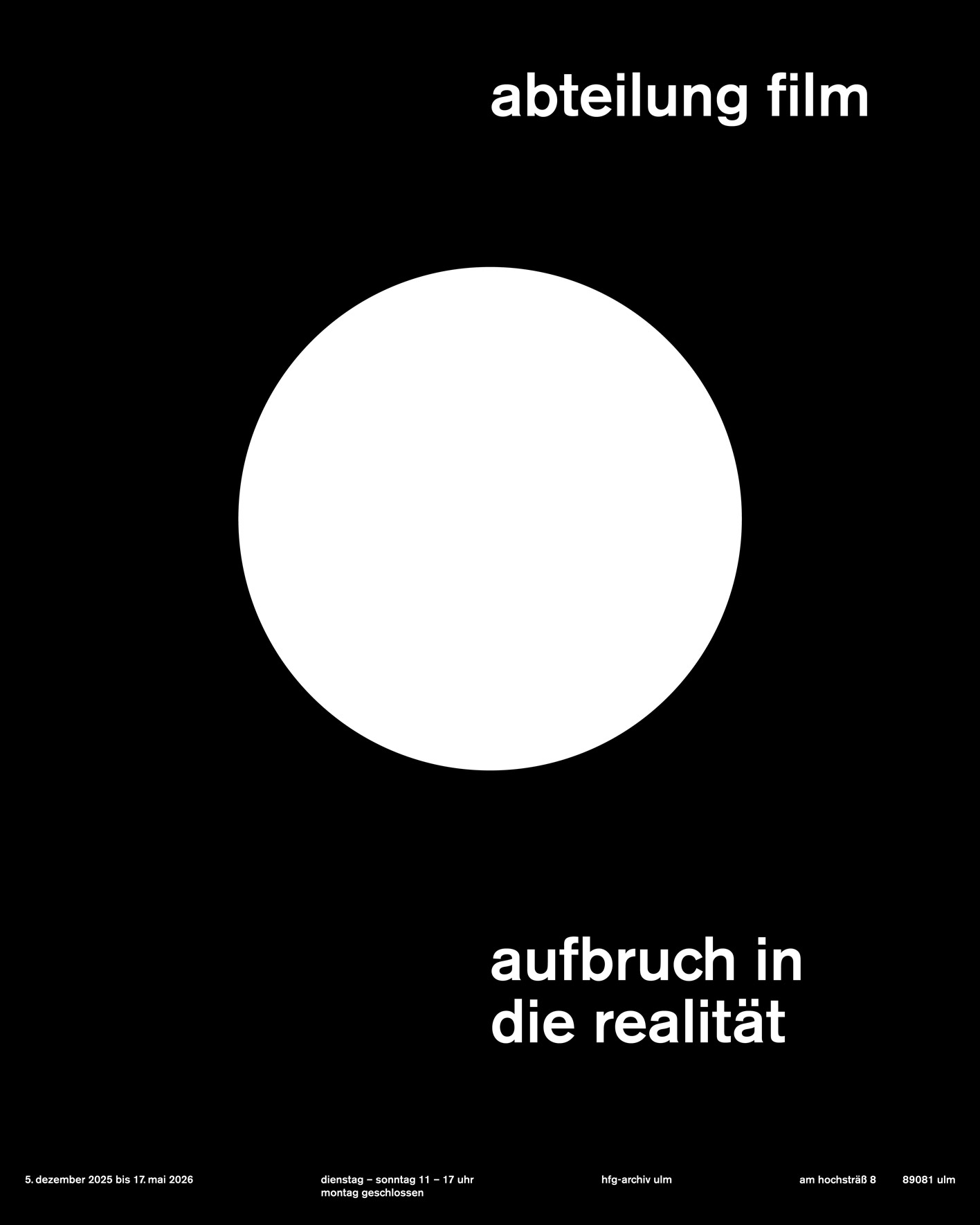 Poster: Department Film: Departure into Reality